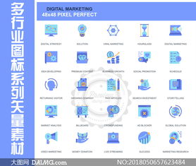 市場營銷主題圖標創意設計 矢量素材的力量